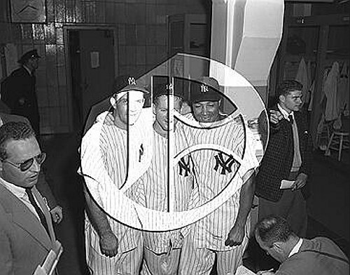 Joe Collins, Whitey Ford and Elston Howard55N0216